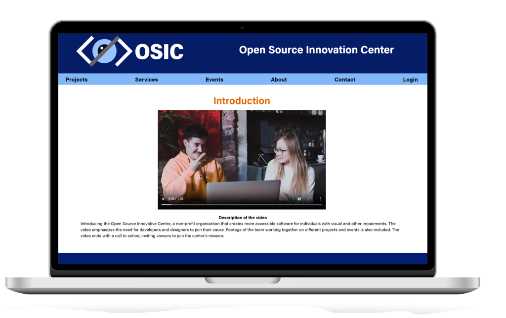 Open Source Innovation Center Mockup